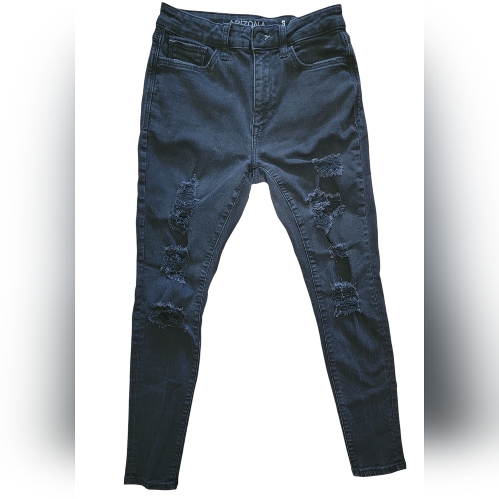 Arizona Jean CO | Black Ripped/Distressed Jeans Juniors 5